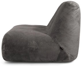 Világosszürke kordbársony babzsákfotel Sofa Tube – SLOWDOWN