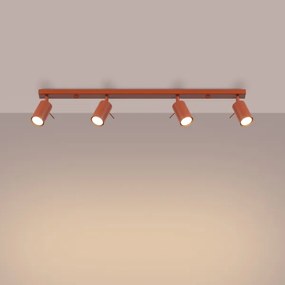 Sollux SL.1510 - Spotlámpa RING 4xGU10/10W/230V piros