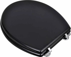 Egyszerű tervezésű fekete MDF WC-ülőke