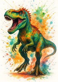 Poszter 30x40 cm Dinoszaurusz a gyerekszobába