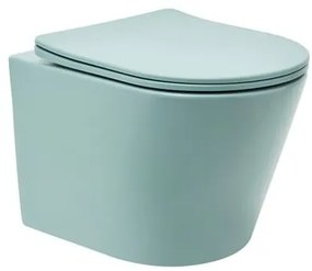 Wc soft close ülőkével felakasztható SAT Infinitio zöld matt felülettel  hátsó kifolyással SATINF010RREXPLGEM