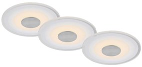 Briloner - KÉSZLET 3x LED Fürdőszobai beépíthető lámpa LED/6W/230V IP44 króm