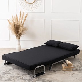 Kétszemélyes Ágyazható Kanapé Fekete Színben. BART 2