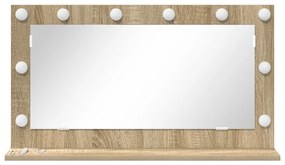 Pipere Tükör Sonoma tölgy Szerelt fa, Üveg 80 x 45 x 18 cm Tükör