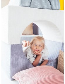 Kék kordbársony habszivacs játszótér 75x49x37 cm Rainbow Montessori – Wigiwama