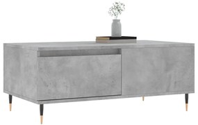 Betonszürke szerelt fa dohányzóasztal 90x50x36,5 cm