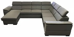 Kihúzható ülőgarnitúra univerzális U-alakú sarokkal és tárolóval GRANADA sötétszürke