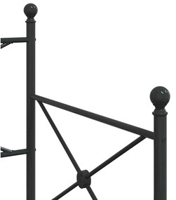 kihúzható kanapéágy matrac nélkül fekete 80x200 cm acél