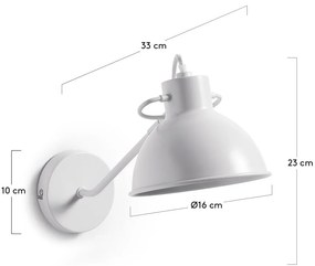 Fehér fali lámpa Offelis – Kave Home