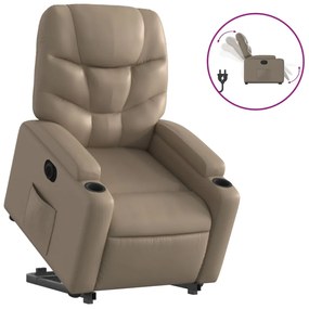 vidaXL elektromos kávészínű műbőr felállást segítő dönthető fotel