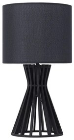 Fekete fa asztali lámpa 37 cm CARRION Beliani