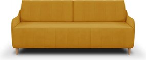 GALA Háromszemélyes kinyitható kanapé Sárga