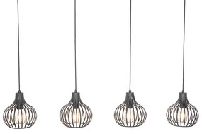 Modern lógólámpa fekete 4-lámpás - Saffira