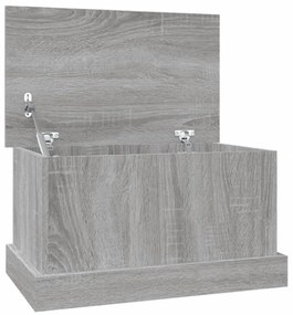 szürke sonoma szerelt fa tárolóláda 50x30x28 cm