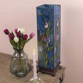 Tiffany asztali lámpa kék tulipános 58 cm