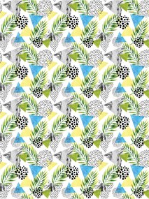 Flizelin fotótapéta Trópusi geometria Absztrakt Levelek 184x254 +ragasztó