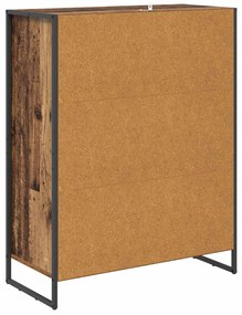 Cipőszekrény tárolóval ajtóval Öreg fa 79 x 36 x 100 cm Faanyag