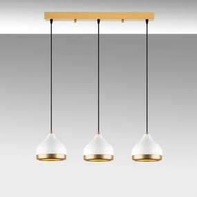 Kábelcsillár YILDO 3xE27/40W/230V fehér/arany