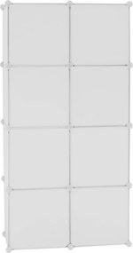 Gyerek moduláris szekrény, fehér/barna minta, KIRBY