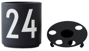 Fekete porcelán gyertyatartó - Design Letters