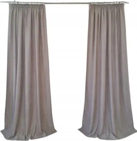 Készfüggöny 140x260, Kanvas, sötét Bézs, alagút, békák, szalagos