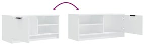 2 db fehér szerelt fa TV-szekrény 80 x 35 x 36,5 cm