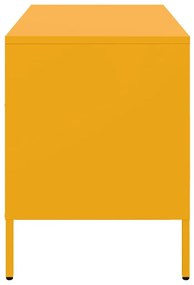 mustársárga acél TV-szekrény 68 x 39 x 50,5 cm
