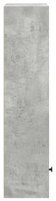 betonszürke szerelt fa könyvespolc 31x24x102 cm