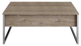 Dohányzóasztal Luxe - Walnut, Silver