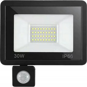 Halogén Fényvető Led Reflektor 30W 6000K Szürkületi Mozgásérzékelővel IP66