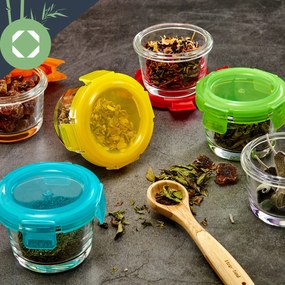 Klarstein Gyerek pohár, 6 részes készlet, színes fedelek, légmentesen zárt, nem áteresztő