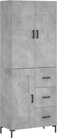 vidaXL betonszürke szerelt fa magasszekrény 69,5 x 34 x 180 cm