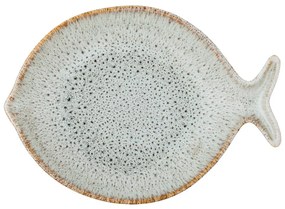 Kék-bézs szervírozó kőedény tányér Fleur – Bloomingville