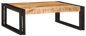 Fürdőszobai polc polcokkal 65 x 50 x 23 cm Tömör mangófa és vas