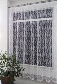 Mg Függöny Mezop háló Fehér hímzés 220x250cm szalaggal Minőség