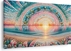 Kép – Naplemente mozaik (90x60 cm)
