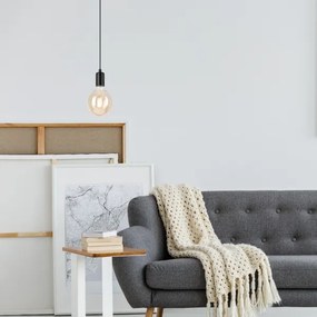 Csillár zsinóron ASTRID 1xE27/60W/230V matt fekete