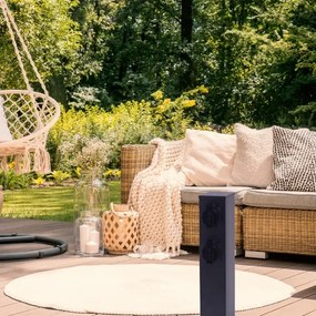 Kültéri csatlakozós oszlop 2Z SCHUKO 230V IP44 40 cm fekete