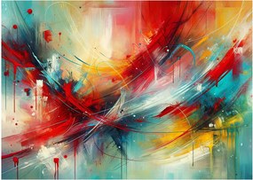 Kép – Absztrakció pirossal (70x50 cm)