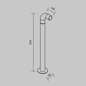 O477FL-L2GF3K Sleek Fém Kültéri állólámpa Szürke Színű LED 2 W 3000 Kelvin 150 Lumen IP54