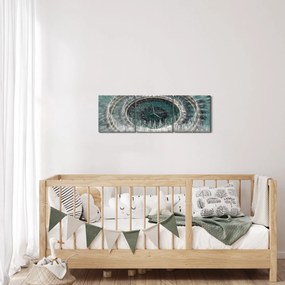 Szökőkút képe (órával) (90x30 cm)
