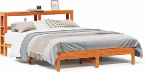 vidaXL viaszbarna tömör fenyőfa ágy matrac nélkül 160 x 200 cm