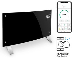 Bornholm Curved Smart, konvektor, 2000 W, vezérlés applikáción keresztül, fekete