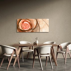 Kép - Absztrakt rózsaszín rózsaszín fehér háttérrel (120x50 cm)