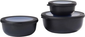 Élelmiszertartó doboz szett 3 db-os Nordic black – Mepal