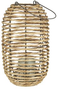 IB Laursen Gyertyatartó lámpás COASTAL LIGHT tengeri fűből 37x20 cm
