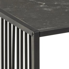 Fekete dohányzóasztal üveg asztallappal 60x120 cm Strington – Actona