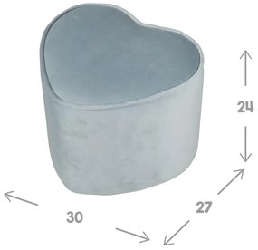 Világoskék bársony gyerek puff Lil Sofa – Roba