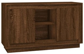 barna tölgyszínű szerelt fa tálalószekrény 102 x 35 x 60 cm