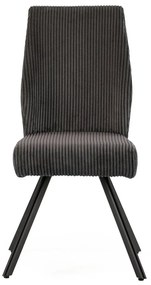Sötétszürke kordbársony étkezőszék szett 2 db-os Anibal – Marckeric